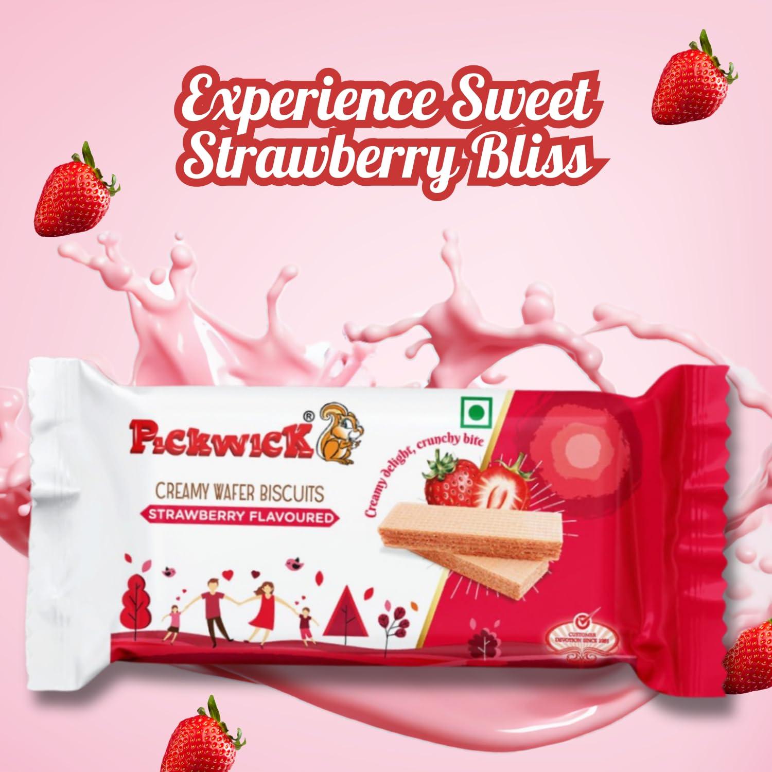PICKWICK PICKWICK Strawberry Flavoured Wafer Biscuits - Combo Pack (75gm x 3)