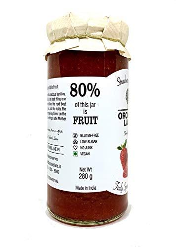Orchard Lane Orchard Lane Combo Pack Low Sugar Strawberry Jam & Banana Date Vanilla Jam No Preservatives, Colours, 80% Fruit Content Low Calorie Jams, 280 Gm Each