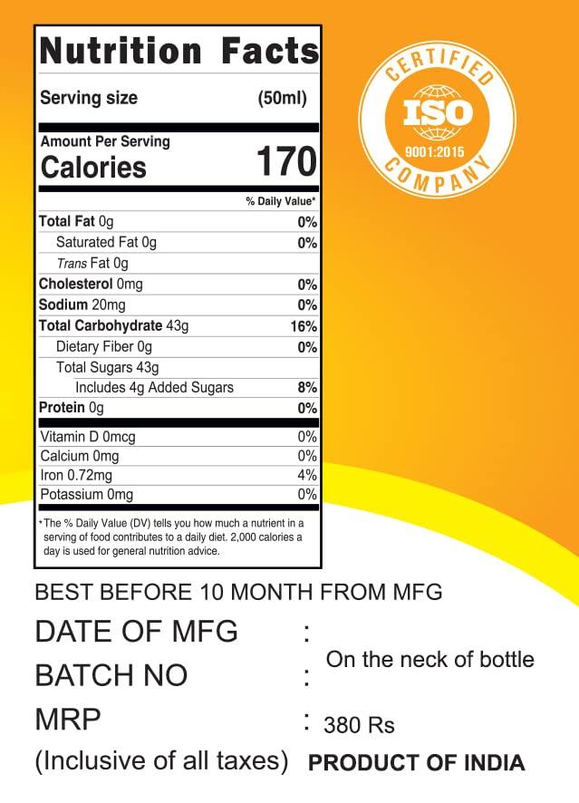 Maraca Natural Drink Maraca | Alphonso Mango Squash | Alphonso Mango Juice Syrup | Alphonso Mango Concentrate (2.6 Kg)