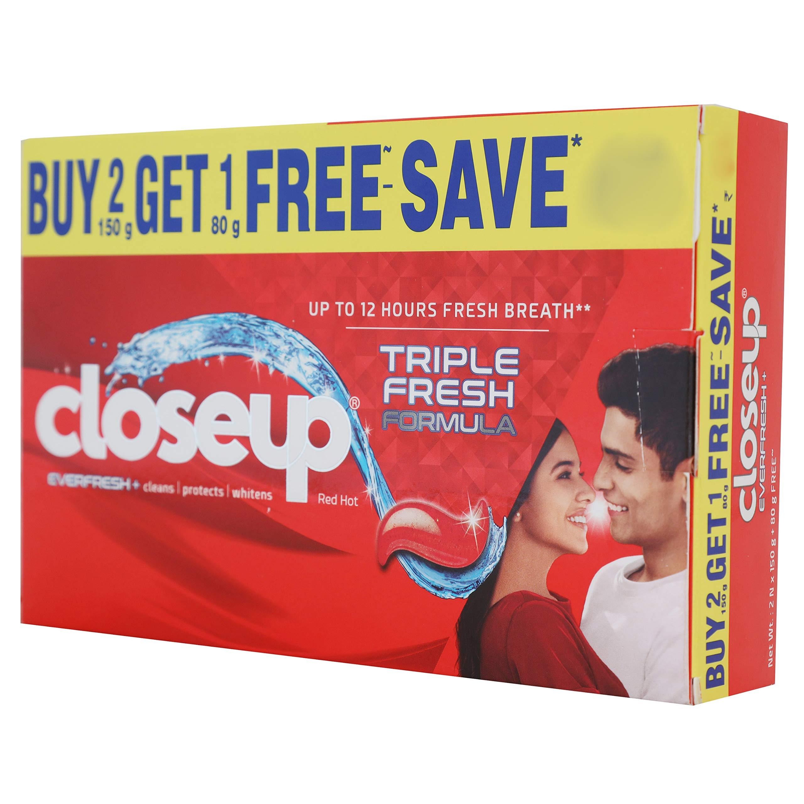 Closeup Closeup Everfresh Red Hot Toothpaste - 150G - Freshness, Fresh Breath, Longlasting, Bad Breath