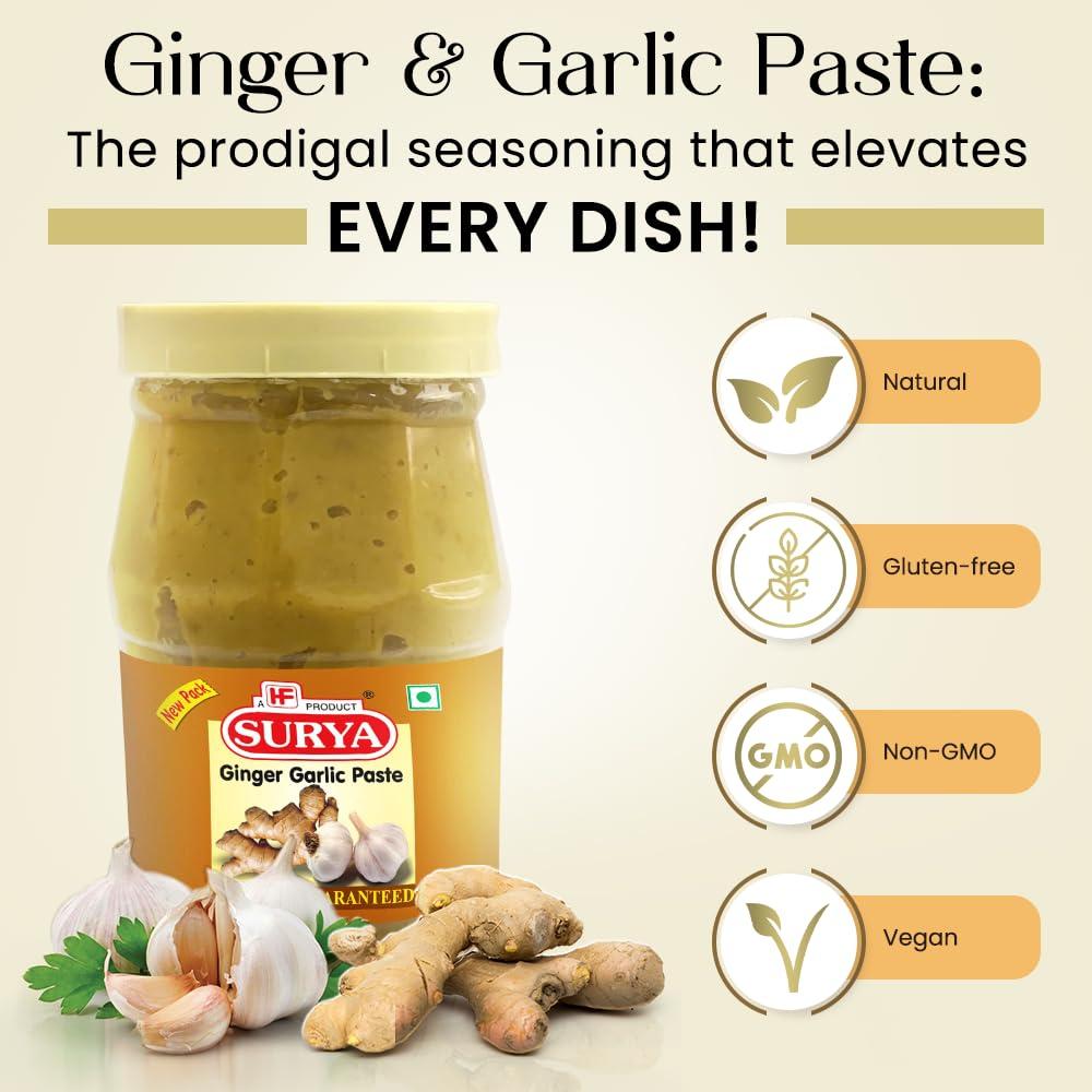 Surya Surya 500gm Ginger Garlic Paste |Adrak Lahsun Paste |Cooking Paste |Ready to use