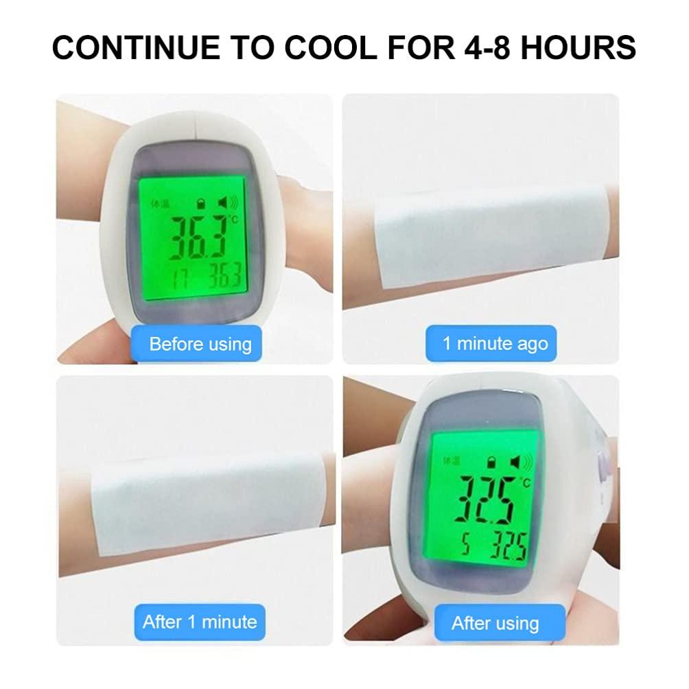 HEALLILY HEALLILY 40Pcs Cooling Forehead Strips Headache Gel Pads Fever Reducer Pad Cooling Sticker Forehead Cooling Strips