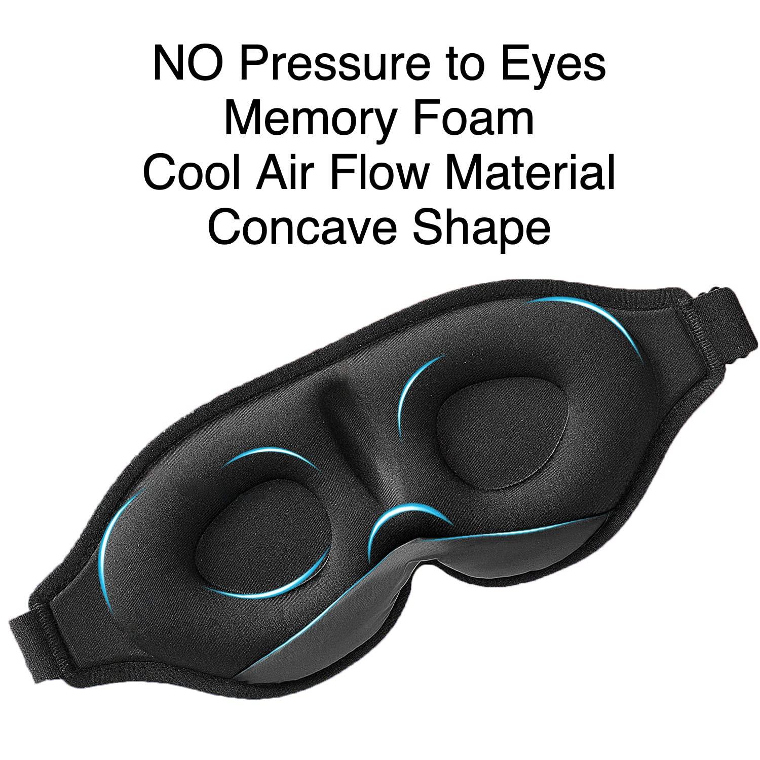 DNZPFU Sleep Eye Mask for Men Women, 3D Contoured Cup Sleeping Mask & Blindfold, Blackout Design, Personalized Sleep Mask Funny Eye Mask (Leave Me Alone)