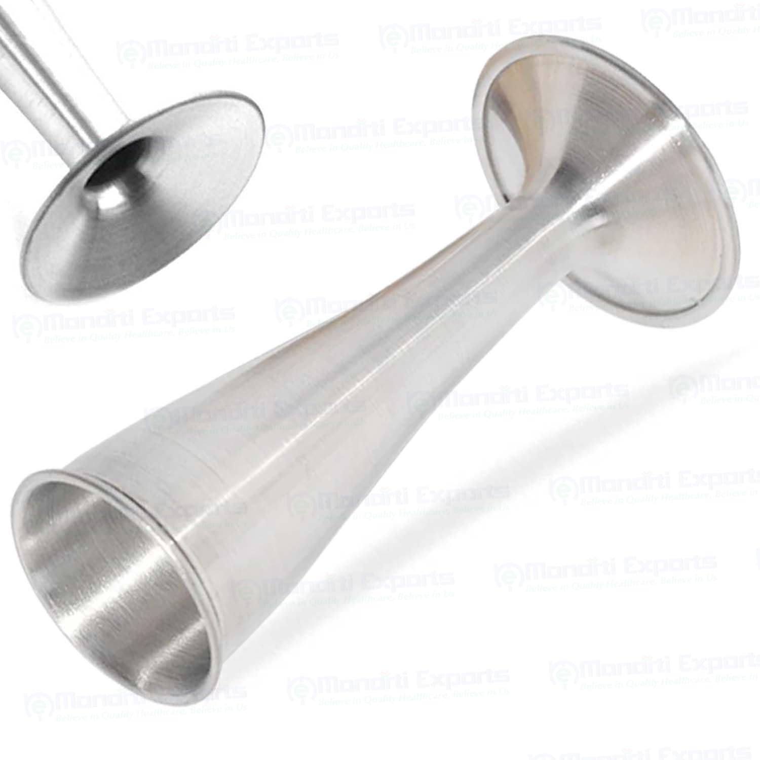 Mowell Mowell Fetoscope Foetal Pinard Plastic Stethoscope/Pinard Aluminium Stethoscope Gyna Instrument (silver)