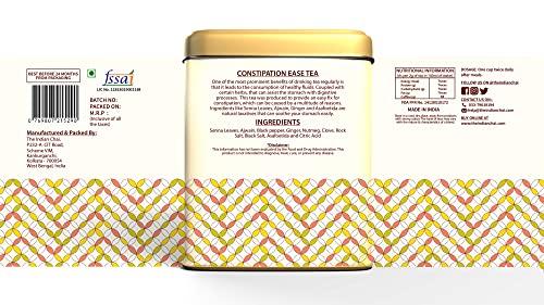 The Indian Chai The Indian Chai – Constipation Ease Tea 30 Pyramid Tea Bags with Senna Leaves, Ajwain, Black Salt, Hing etc for Easy Bowel, Digestion and Bloating, Herbal Tea
