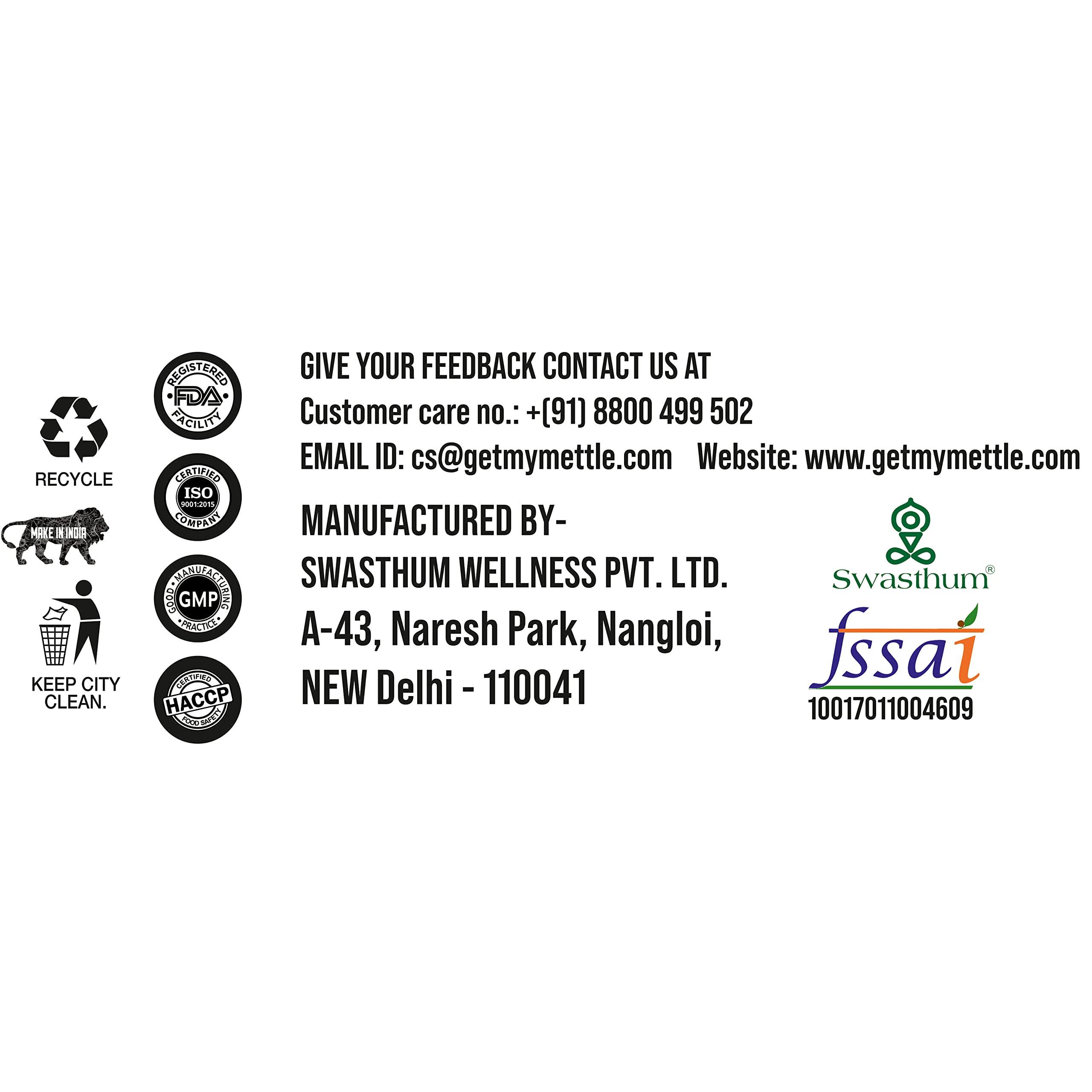 swasthum Mettle Amino Ace Formulae Carbs blend | Performance fuel (Mystic Mango,2kg)