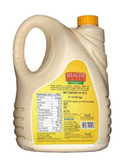 Generic RCM Rice Bran Health Guard Physically Refined Oil, 5 litres with 14000 PPM Oryzanol
