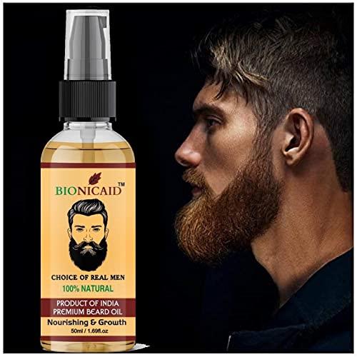 BIONICAID Bionicaid Beard Growth Oil - 50ml - More Moustache Beard Growth, With Redensyl, 8 Natural Oils including Jojoba Oil, Vitamin E, Nourishment & Strengthening | Beard Oil for Patchy and Uneven Best Beard Growth Oil for Men