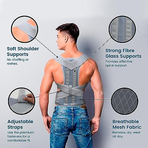 SLOVIC SLOVIC Posture Corrector For Men Back Support Belt For Back Pain Spine Posture Corrector For Women Back Straight Belt Back Posture Corrector Men Posture Belt Back Posture Corrector Women - X - LARGE