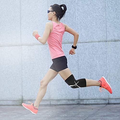 Jingyig AntiSlip Knee Wrap, Knee Support Brace, for Hiking Excercise Running Fitness(L)