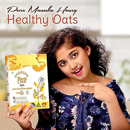 Be the One Be the One Australian Imported Quick Oats with Pure Manuka Honey | Mouth-Watering and Nutritious Breakfast Oats Porridge | Easy to Cook | 100% Natural Wholegrain