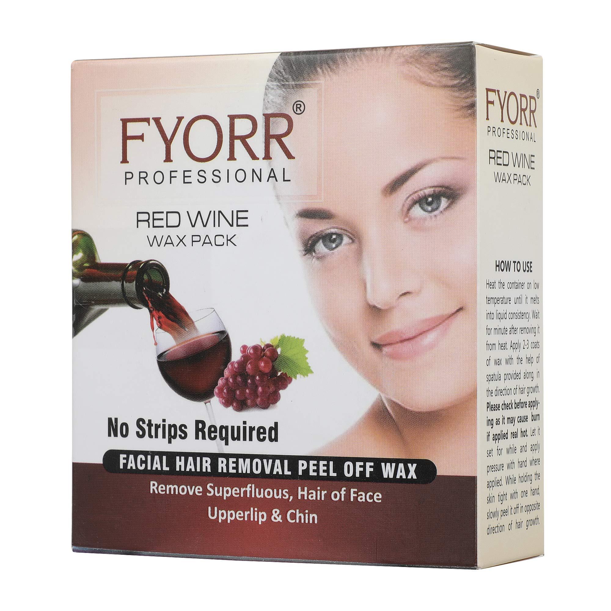 FYORR Fyorr Facial Katori Peel-Off Wax Combo of 3 Red Wine - 80gm each
