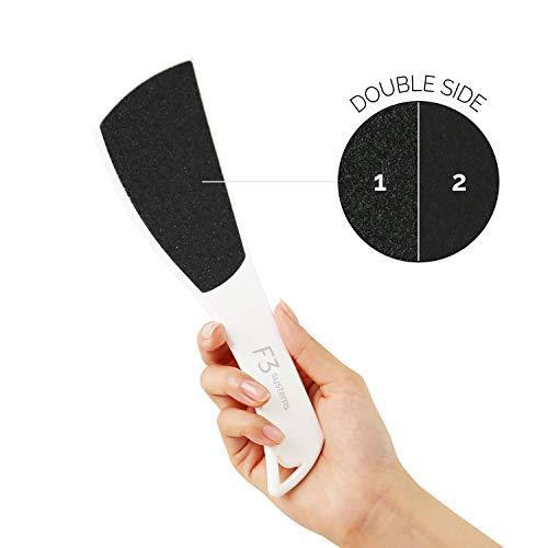 F3 systems F3 Systems S-Line Emery Foot file, Double-Sided Pedicure Tool, Effective for Cracked Heel, Ergonomic Design for Easy Grip