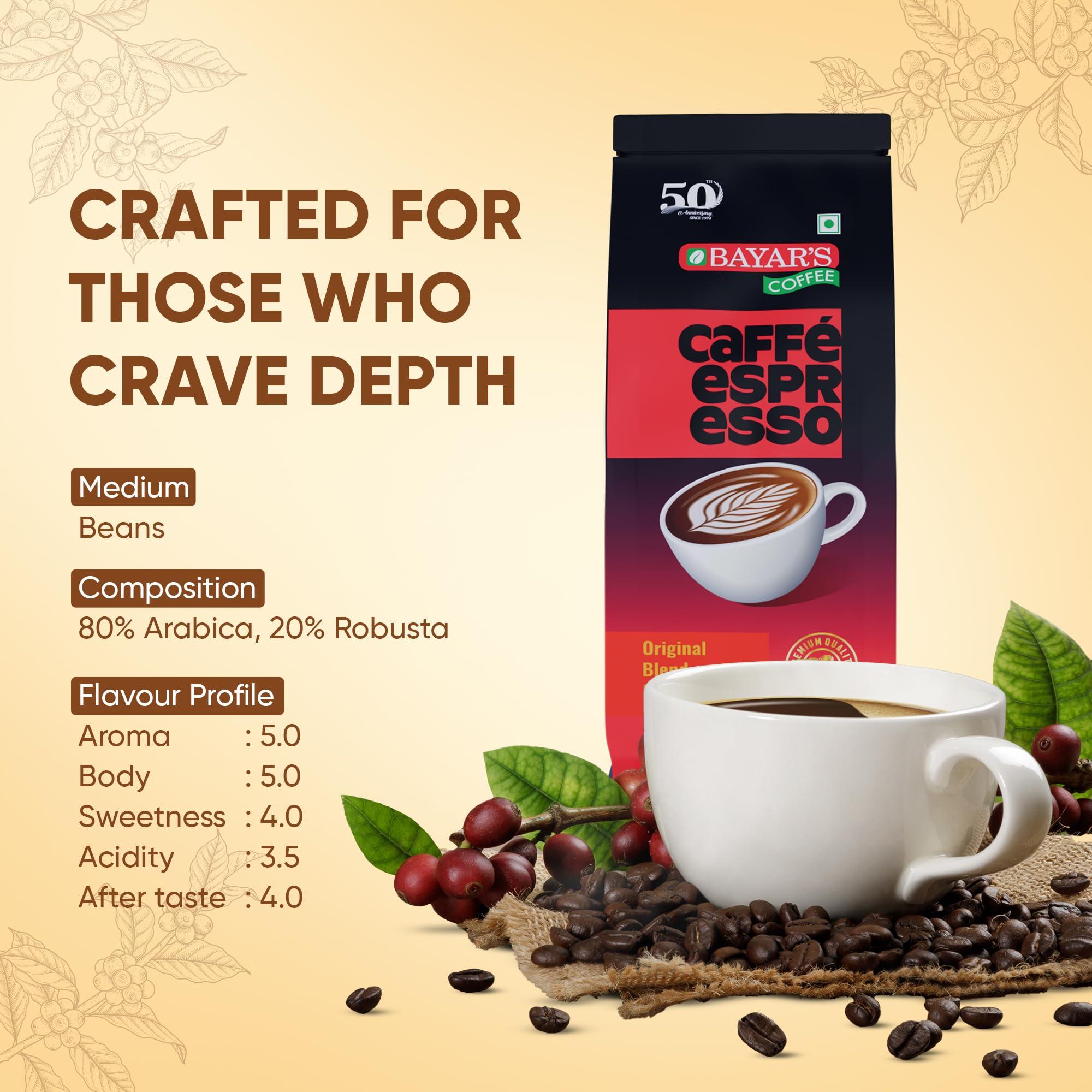 Bayars Bayar\'s Original Blend Beans 250 g, 80% Arabica 20% Robusta, Freshly Roasted Coffee Beans