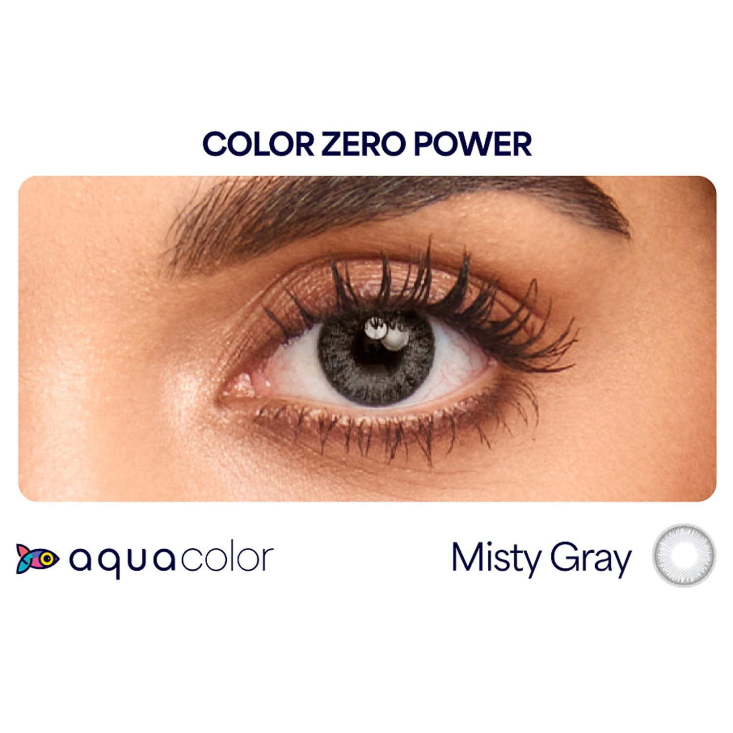 AQUALENS CONTACT LENSES AQUALENS CONTACT LENSES Aquacolor Contact Lens Pack Of 2(Misty Grey, Dusky Brown)