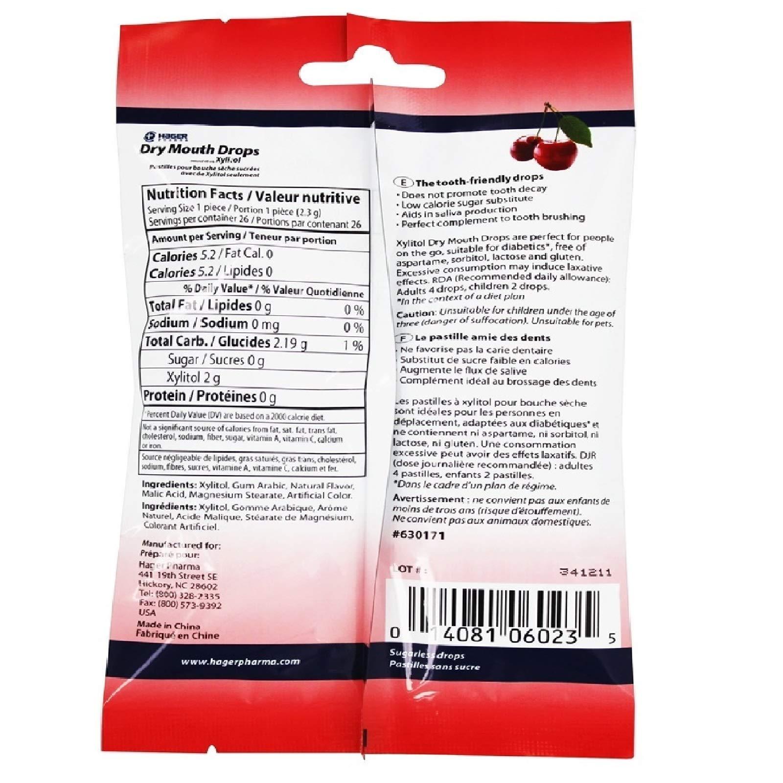 Hager Pharma Hager Pharma Dry Mouth Drops - Cherry - 2 oz - Gluten Free - Sweetened with xylitol