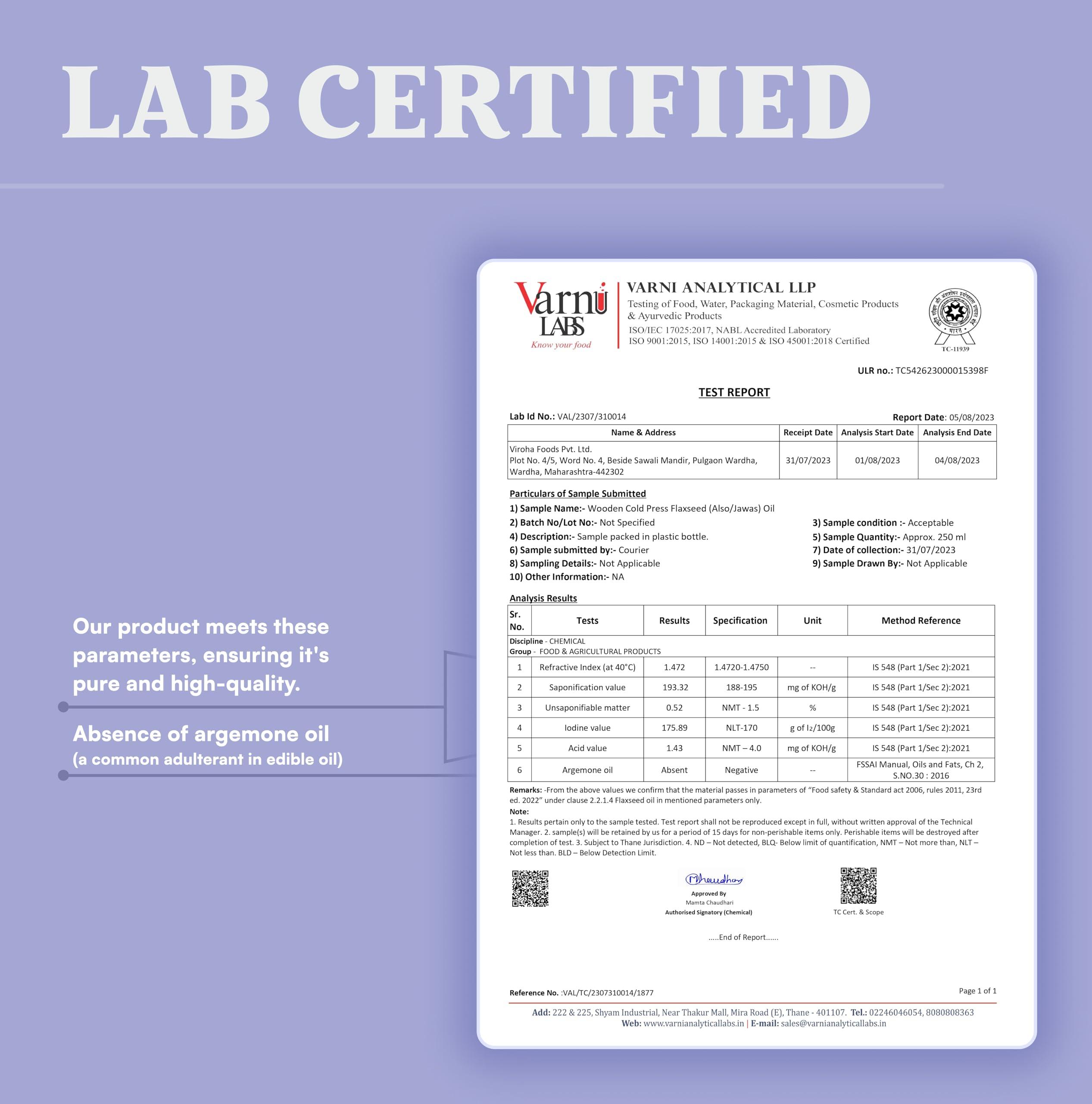 oRegion oRegion Cold Pressed Wood Pressed Flaxseed Oil(500 ml) | Kachi Ghani Alsi Ka Tel, Omega-3 Rich, Pure, Organic and Unadulterated Multipurpose, Good for Gut, Heart, Hair, Skin, Preservative Free, Glass Bottle