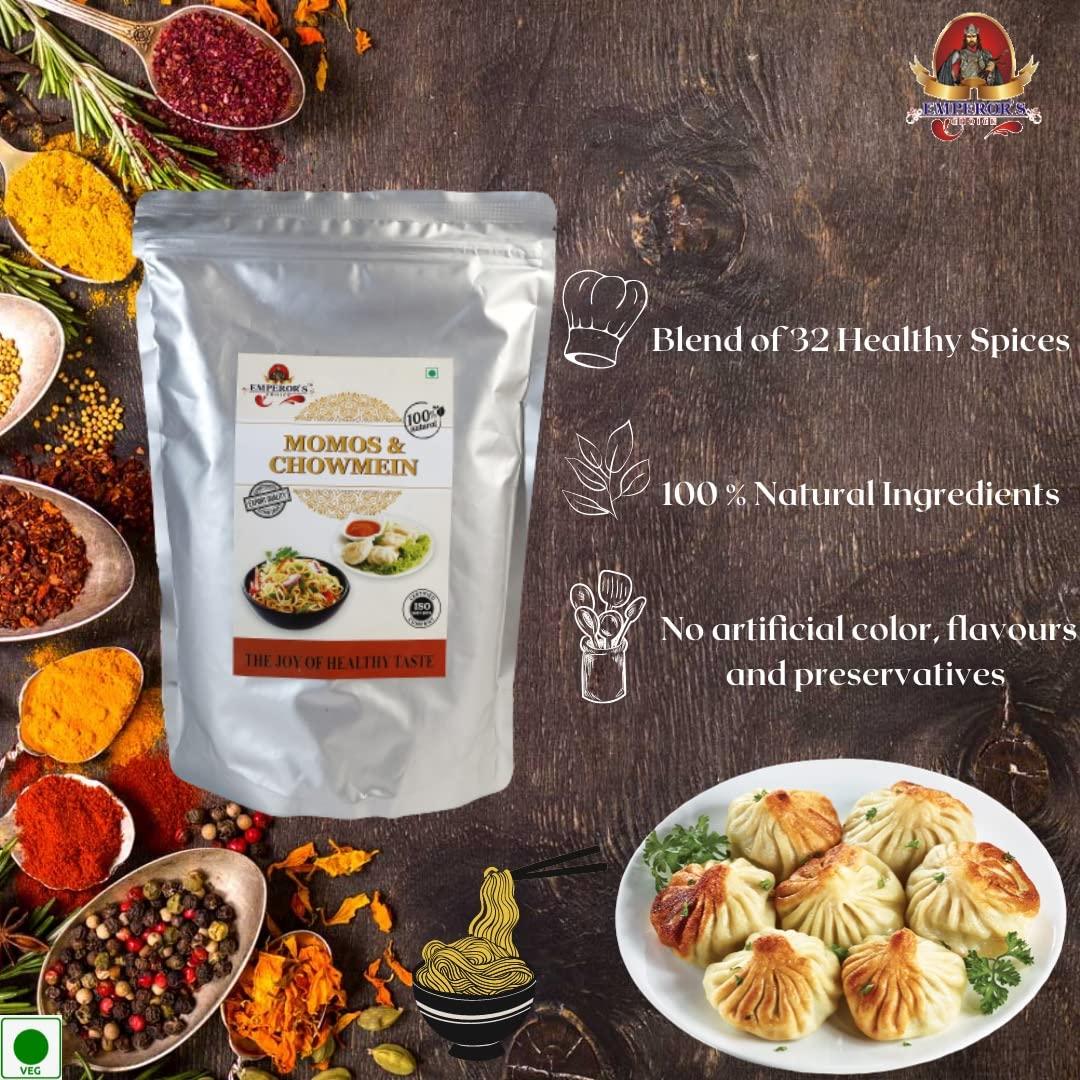 EMPEROR'S CHOICE Emperor\'s Choice Momos & Chowmein Masala: Whole Spice Blend | Aromatic Seasoning (1KG) - Elevate Your Dishes! #TraditionalTaste