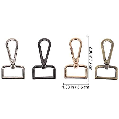 HEALLILY 20pcs Creative Swivel Clasps D Ring Lobster Clasp Claw Swivel Snap Hook Clips