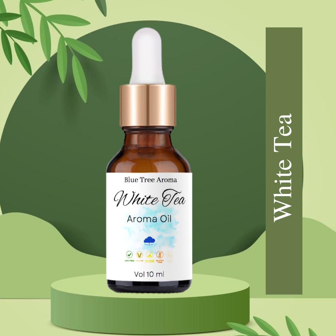 Blue Tree Aroma Blue Tree Aroma White Tea Aromatherapy Oil | White Tea Scent | for Aromatherapy Diffusers, Humidifiers | Dropper Cap Bottle | 10Ml
