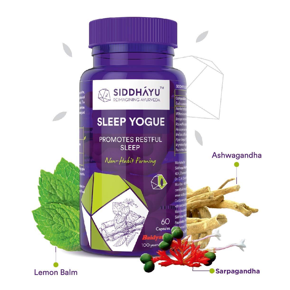 SIDDHAYU Siddhayu Sleep And Stress Care Kit (From the house of Baidyanath) | Sleep Yogue 60 Capsule X 1 | Winostress 60 Capsule X 1