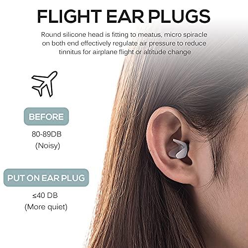 Layfoo Noise Cancelling Ear Plugs Sound Blocking Earplug Noise Reduction Reusable with Storage Case for Slee g Snoring Swim ng (Flight earplug) -Layfoo