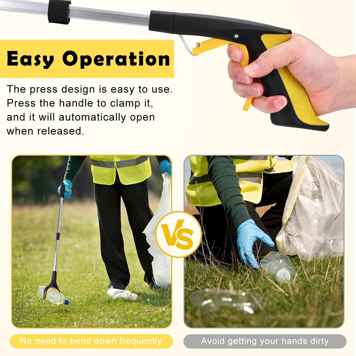 HASTHIP HASTHIP Convenient Grabber Reacher Tool - Foldable Reacher Grabber Pickup Tool - Garbage Trash Picker for Litter - 80CM Claw Grabber Pickup Tool - Grabber Pick Up Tool Assistive Device for Elderly