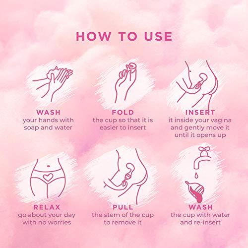 PEESAFE Pee Safe Menstrual Cup Medium + Large | Odour & Rash Free | Leakage Proof | Infection Free | Made With Medical Grade Silicone | Reusable Cups