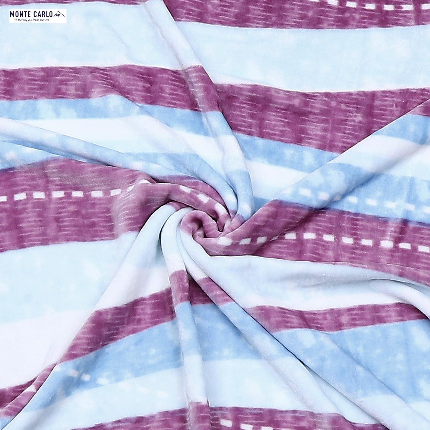 Monte Carlo Monte Carlo Relation (575 GSM) Luxury 1 Ply Single Bed Blanket for Mild Winter Size (1.50 m x 2.20 m) 1.9 KG