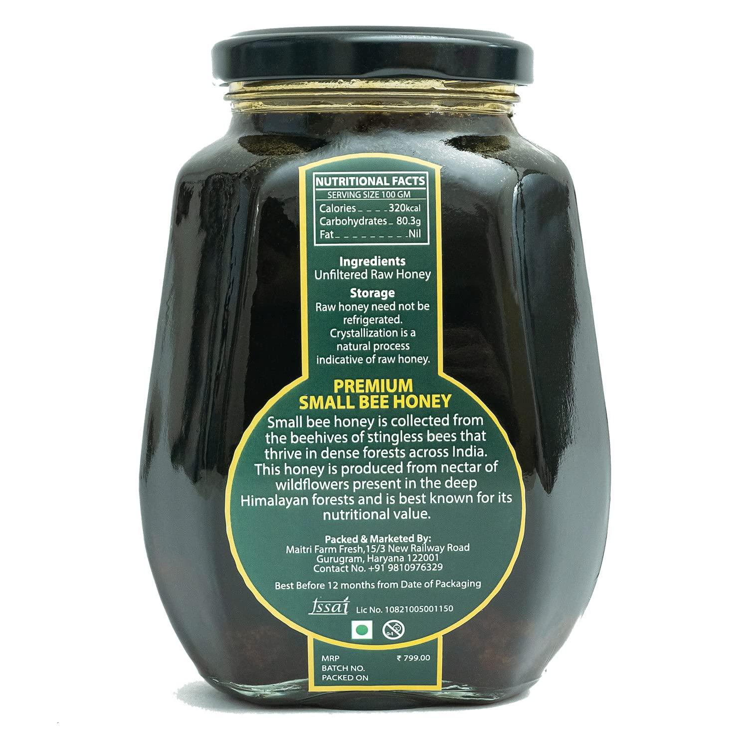 Brown Bag - Tales of Nourishment Small Bee Honey - 100% Pure Raw Organic Unprocessed Shahad| 100% Pure NMR Tested Shahad | No Added Sugar |Natural & Unpasteurized Immune Booster Flavoured Original Honey (Pack of 1)_750g