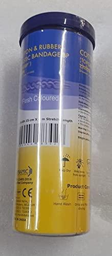 Top Grip TopGrip Cotton and Rubber Elastic Bandage (Width 15 * 4 M stretch Length) pack of 2