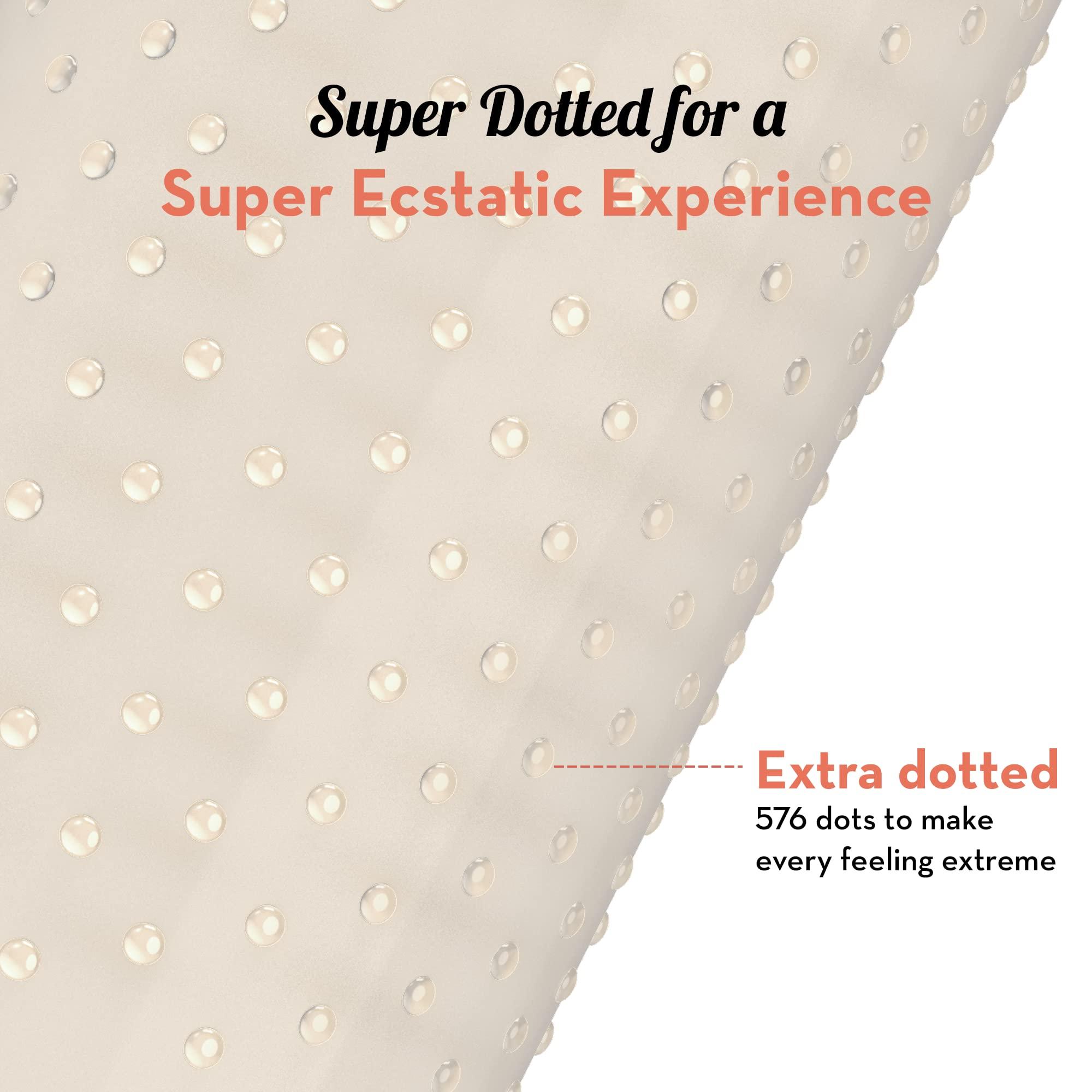 PLUSH Plush Dotted Condoms(10 count) & Play Intimate Wipes For Women & Men (Pack of 10) Combo