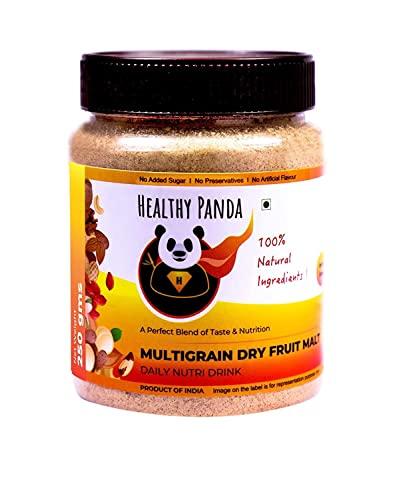 HEALTHY PANDA HEALTHY PANDA Organic Sprouted Multigrain Dry Fruit Malt / Sprouted Multigrain Health Mi x, Organic Sattu Mavu - 125 Gram, Pack Of 4 (500 Grams)