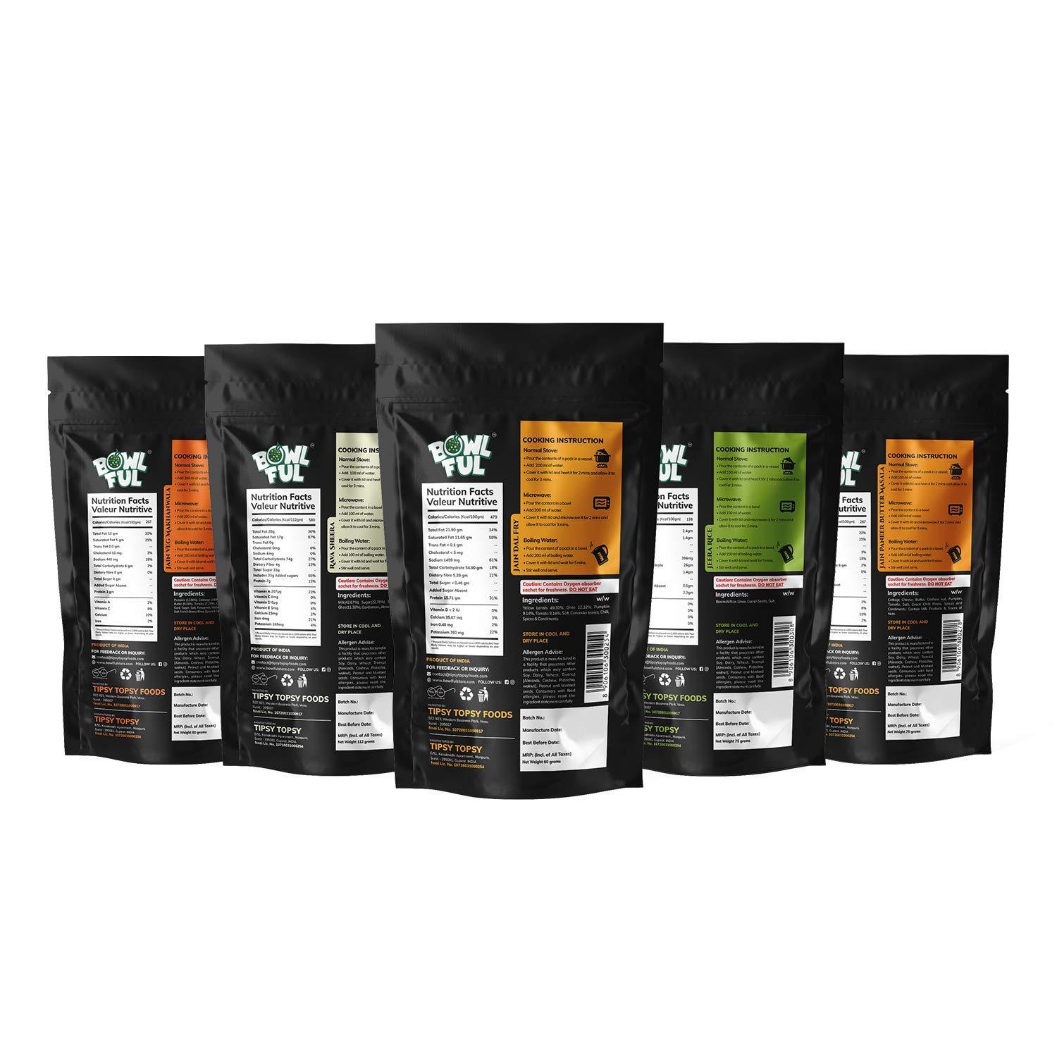 BOWLFUL BowlFul Jain Maharaja Meal, 100% Natural, Ready to Eat, Freeze Dried Food