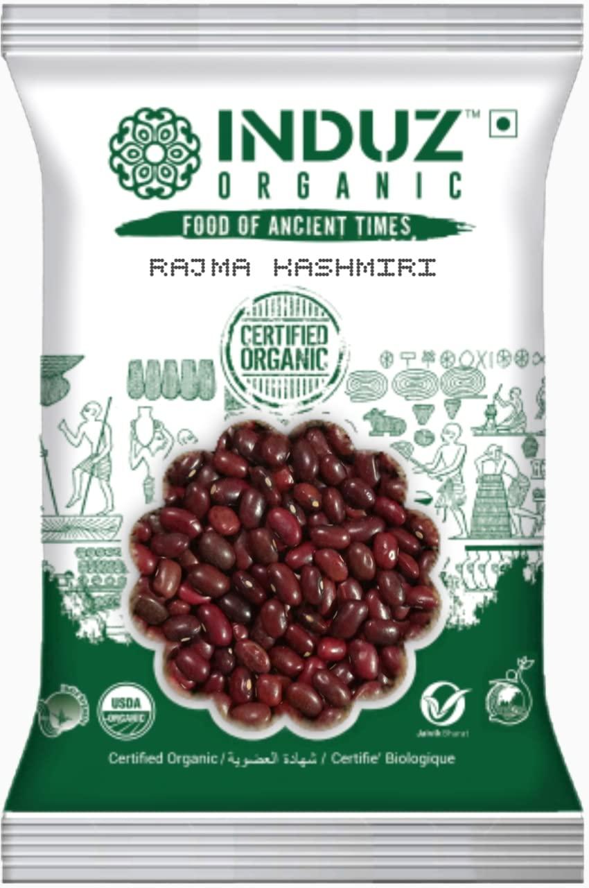 INDUZ ORGANIC Induz Organic Rajma Kashmiri 100% Organic Healthy Pulses, 500g