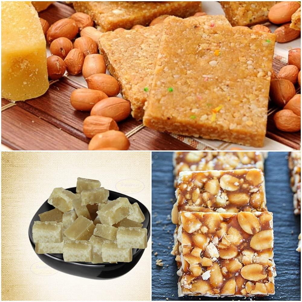Shivanya Mart Ginger Candy | Groundnut Chikki | Peanut Chikki - Healthy Sweets & Snacks 3 Pack Combo ( 3 * 200 Gram )