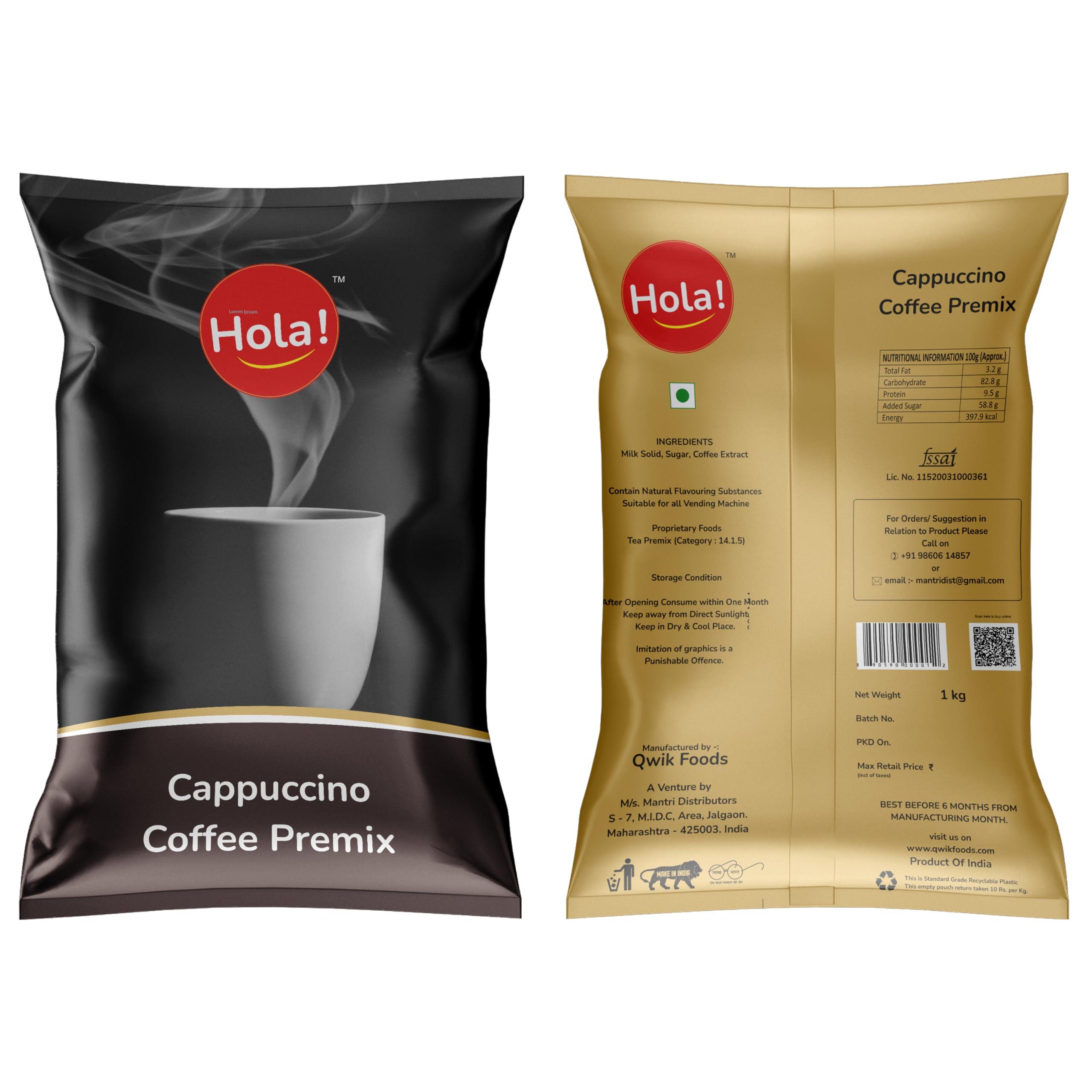 HOLA! COFFEE CAPPUCCINO PREMIX FOR VENDING MACHINE 1 KG