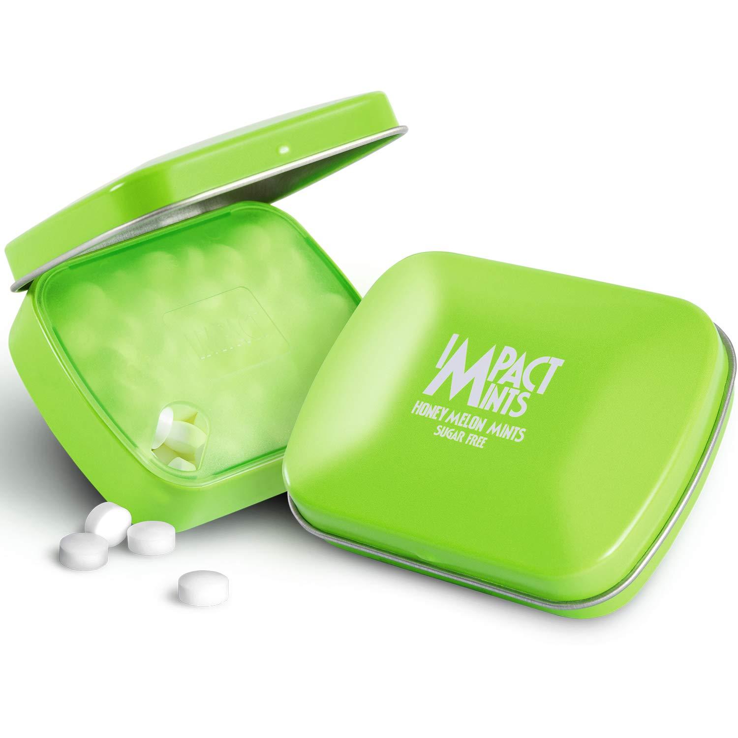 Impact Products Impact Sugar Free Mints- Strong Mint, 14g & Impact Mints Sugar Free Mints Honey Melon 14g, 14 g