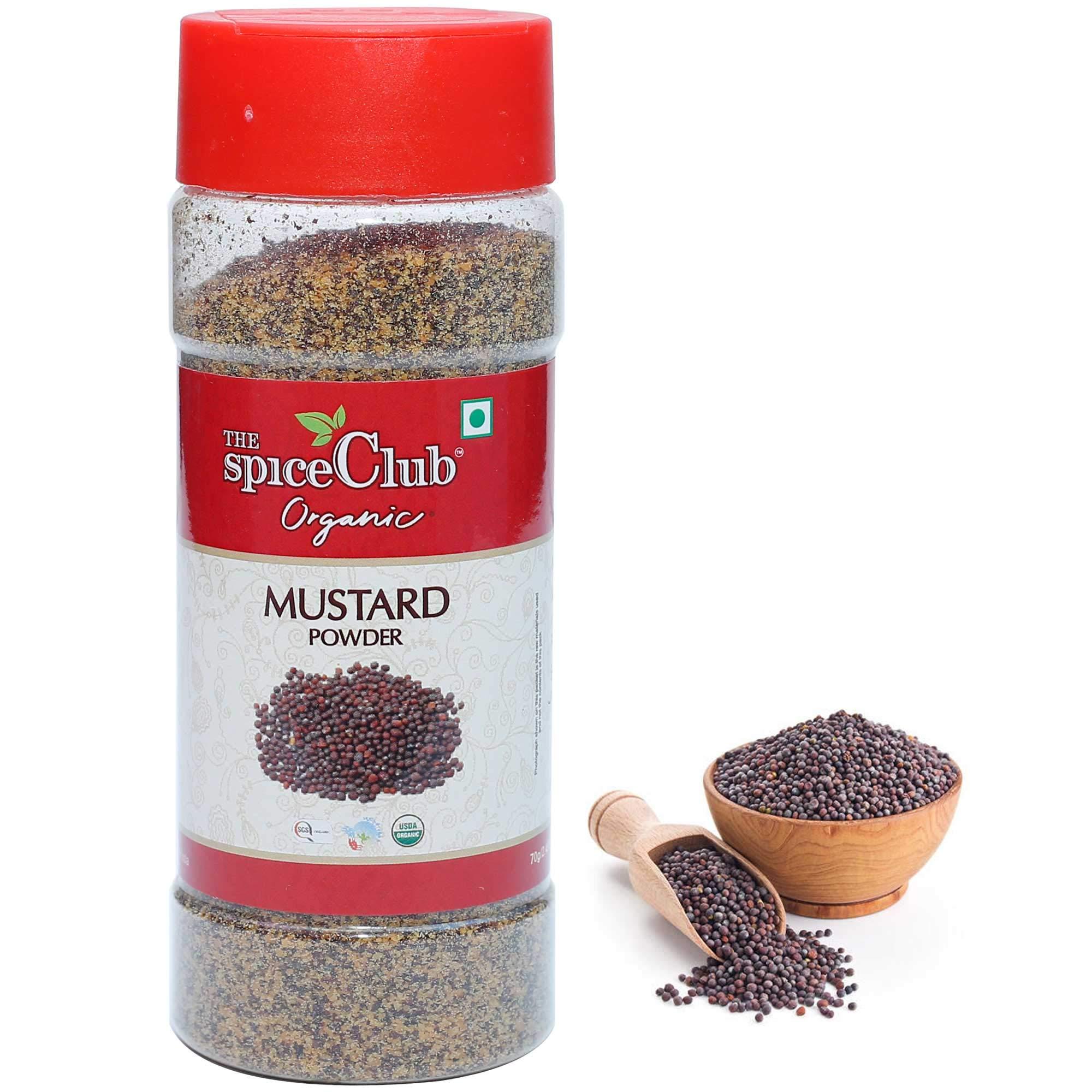 The Spice Club The Spice Club 100% Certified Organic Mustard Powder - 70g Jar - Pack of 3