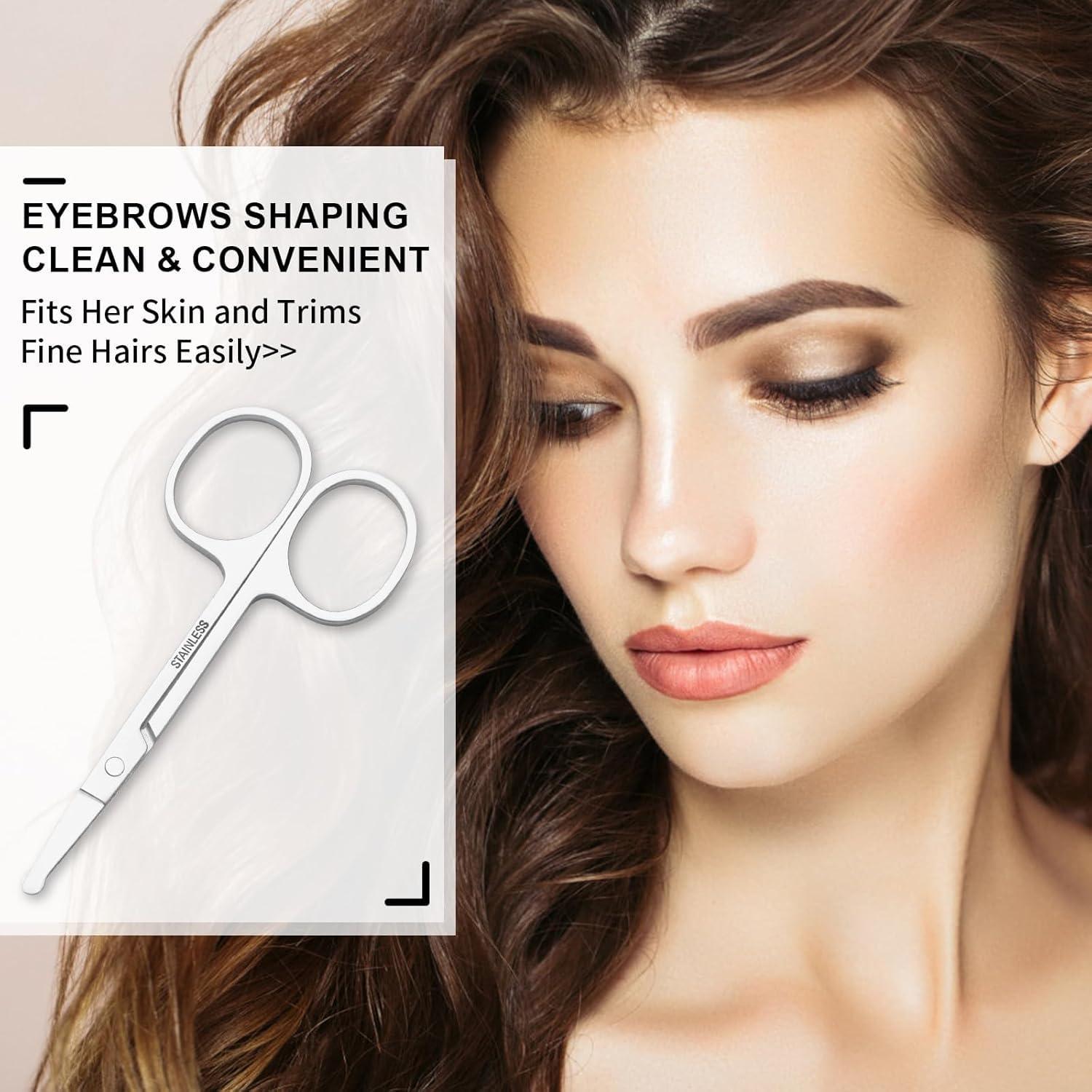 Generic Hyzone Nasal Safety Scissors for Nose Hair Cutting, Beard, Mustache, and Eyebrow, Nose Hair Remover & Trimmer, Nose Scissor Blunt Round Tip & Heavy Duty Non Rusting SS For Men & Women