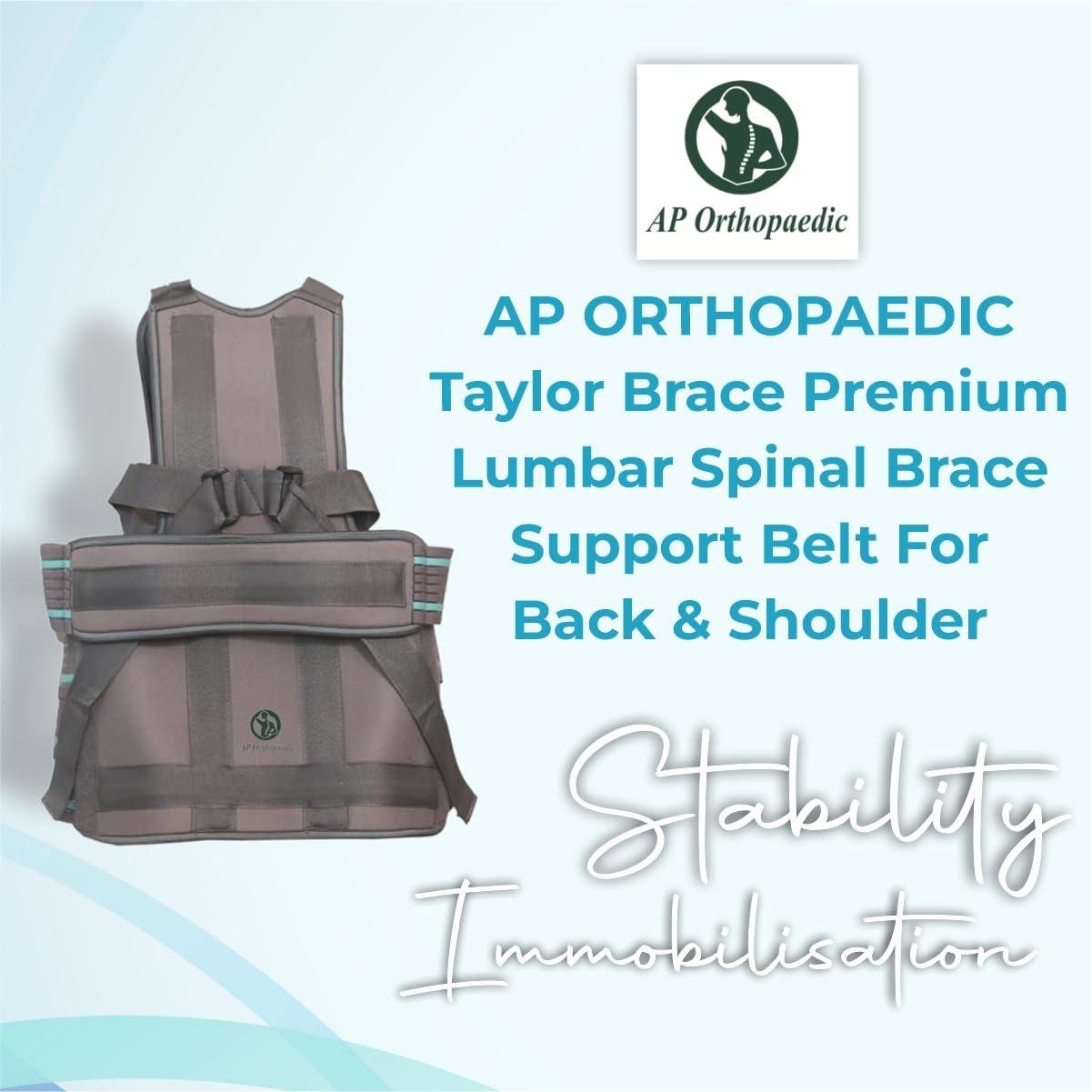 AP ORTHOPAEDIC AP ORTHOPAEDIC Taylor Brace Premium Lumbar Spinal Brace Support Belt For Back & Shoulder For Stability Immobilisation |Straightener For Spine Body Posture Corrector For Men Women (XL)