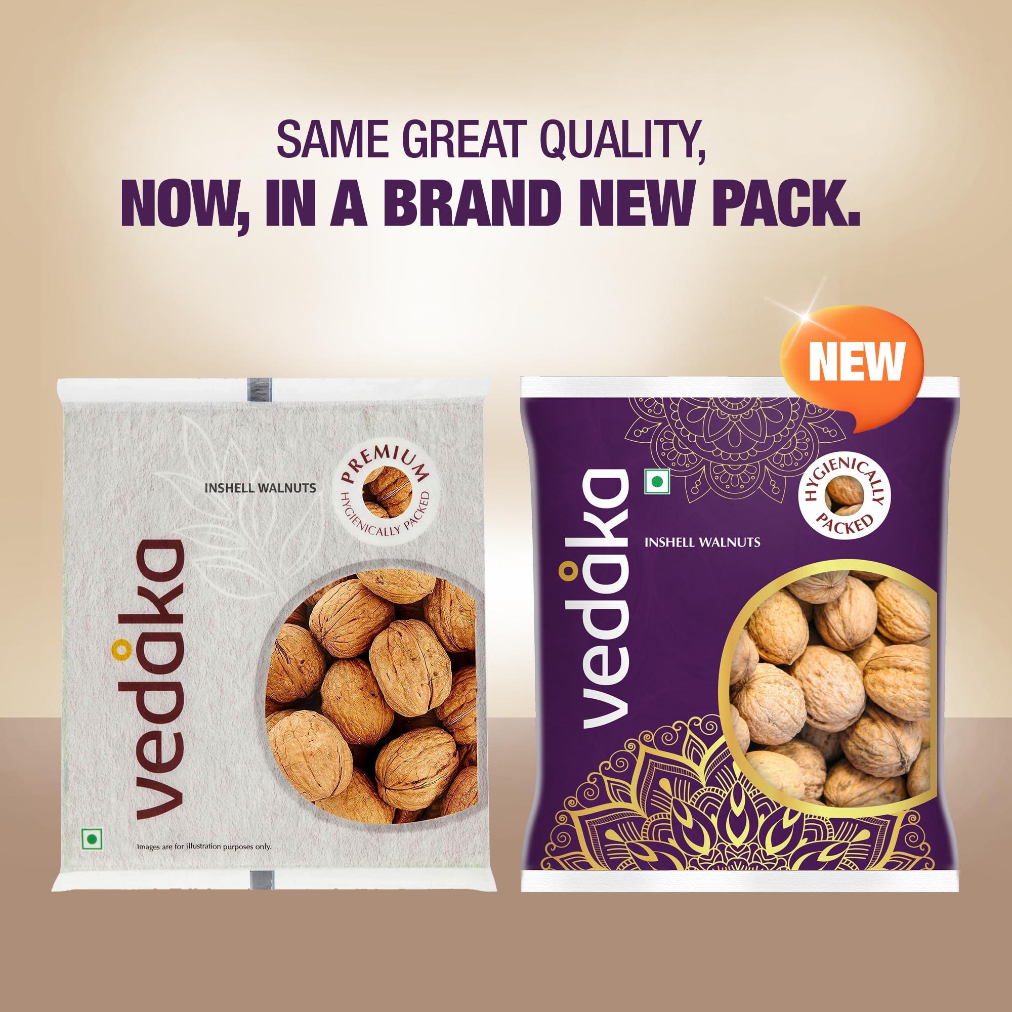 Vedaka Amazon Brand - Vedaka Premium Inshell Walnuts, 1kg (500gm x 2)