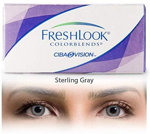 ALCON Alcon Freshlook Sterling Grey Color Blends Monthly Contact Lens, 2 Lens Pack