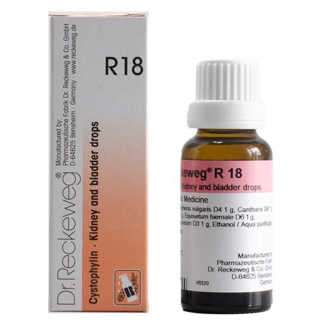 HOMOCOS Dr Reckeweg R18 Homeopathic Medicine Cystophylin - 22ml Original_Imported