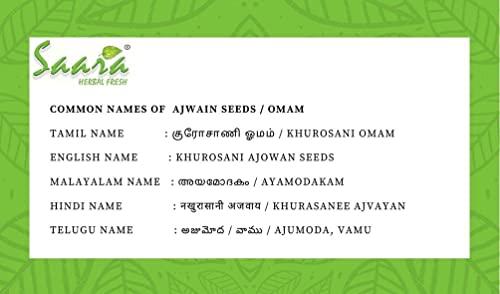 SAARA Saara HARBAL FRESH Omam Powder, 50g, Ajwain Carom Seed powder, Ajowan Carway, Thymol Seed powder,50g(pack of 1 x 50g)