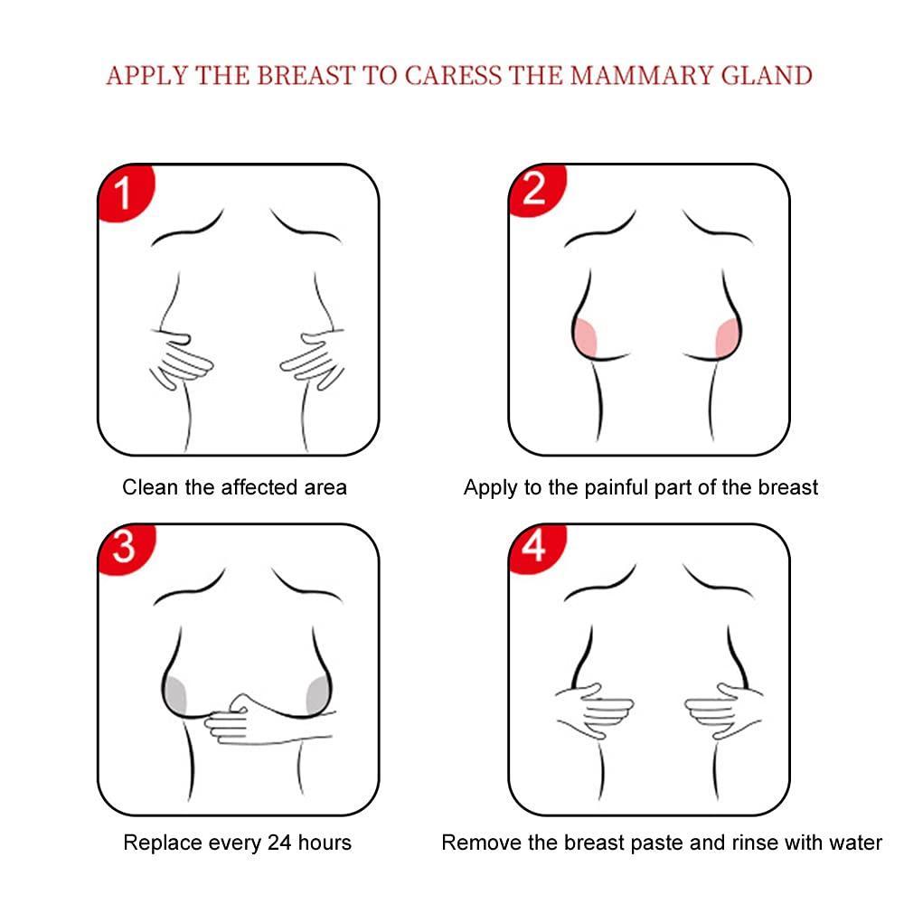 Layfoo 6 Pack Herbal Patches Swelling Sticker Breast Care Pads Breast Health Care (Brown) -Layfoo