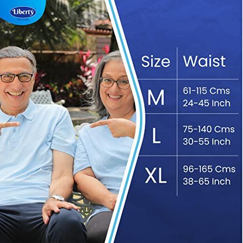 Liberty Liberty Eco Adult Diaper Pants, Medium (M) Size, 20 Count, Waist Size (61-115cm | 24-45 inches), Unisex, High Absorbency, Leak Proof, Overnight Protection, Pack of 2