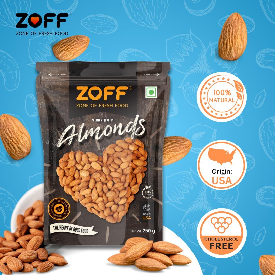 Zoff Zoff Premium Dry Fruits Combo Pack: Almonds & Raisins | Combo of 2*250g Each | Perfect Blend of Badam and Kishmish | Total Net weight 500g