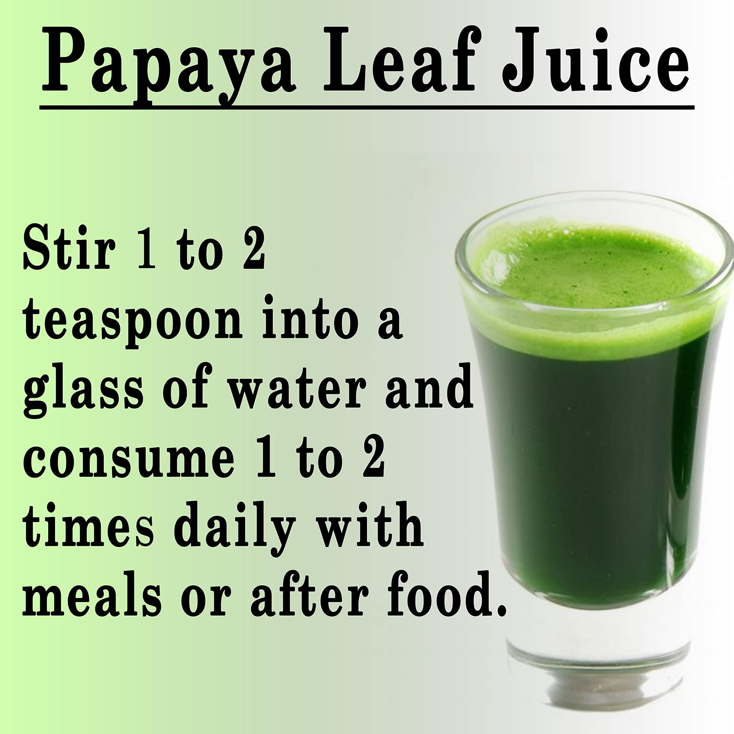 AarVed AarVed Papaya Leaf Powder (Carica Papaya/Papita leaves) - 200gms ? for Healthy Platelets Count & Immunity | Herbal Supplement for Digestion & Improves Intestinal Function