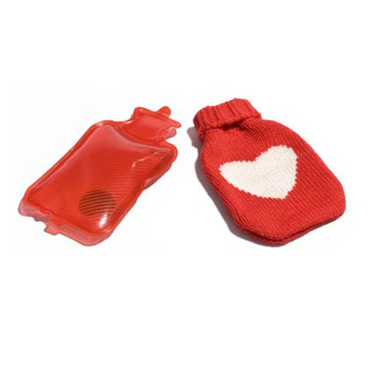 AllyDrew Wrapables Mini Hottie Knitted Hand Warmer w/ Re-usable Hot Pack, Heart Red